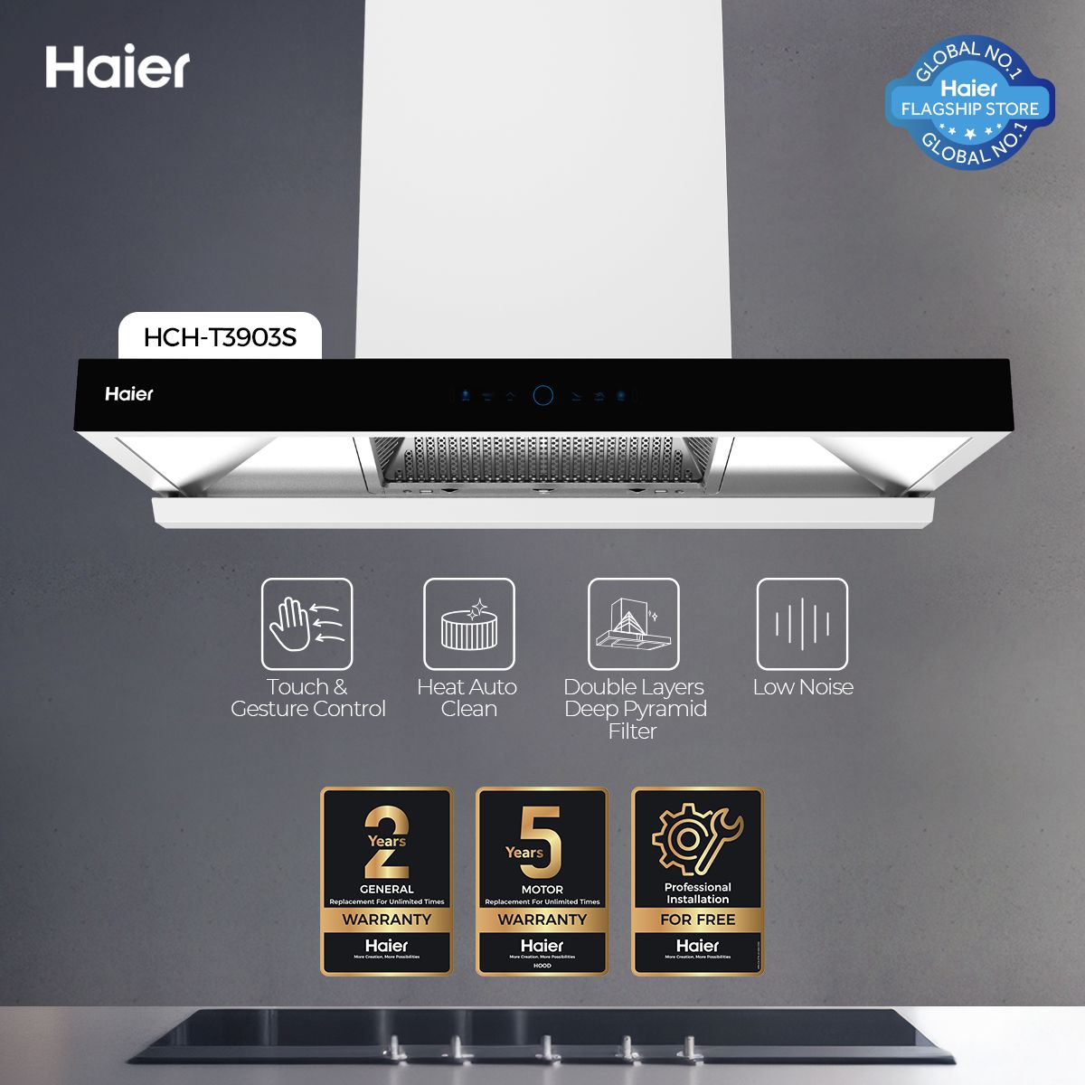 Haier HCH-T3903S+ Kitchen Range Hood