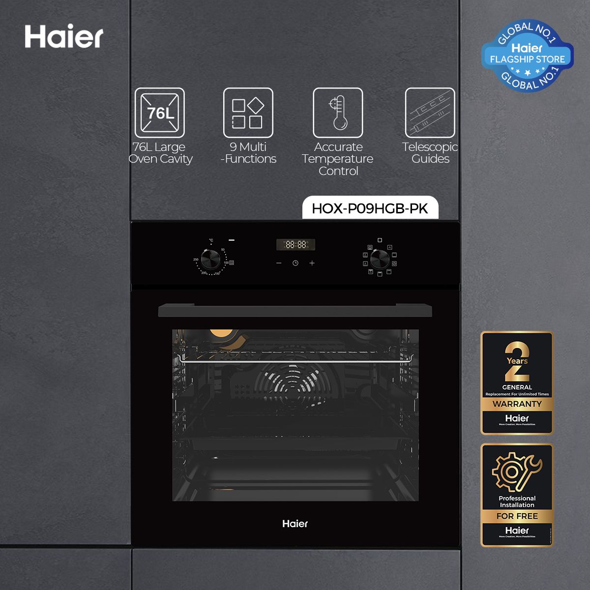 Haier HOX-P09HGB+ Built-in Oven