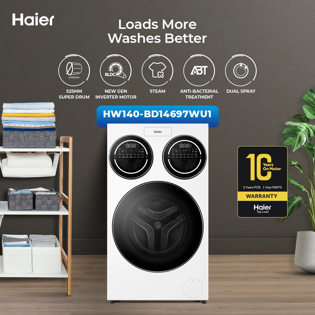 Haier HW140-BD14697WU1+ Washing Machine