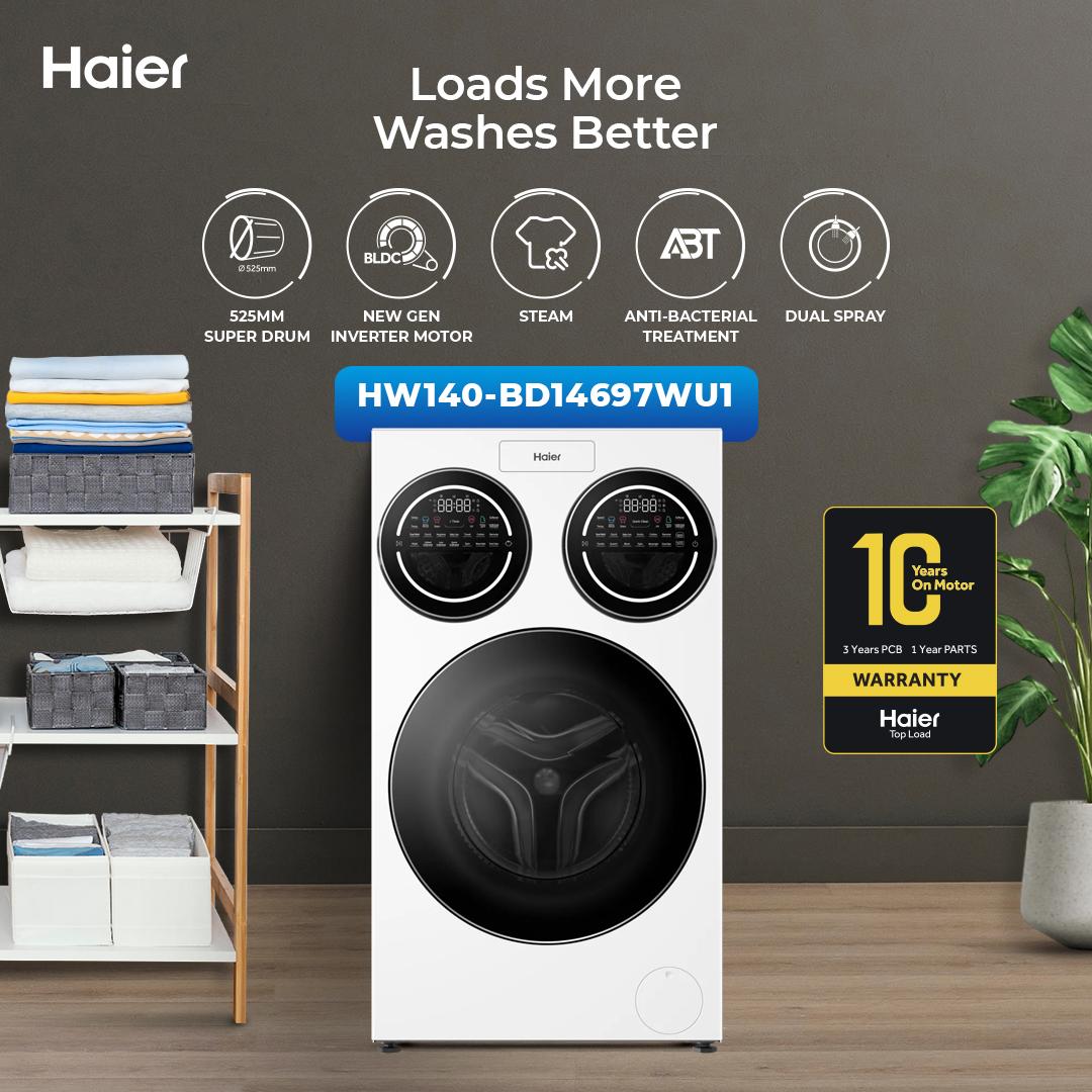 Haier HW140-BD14697WU1+ Washing Machine