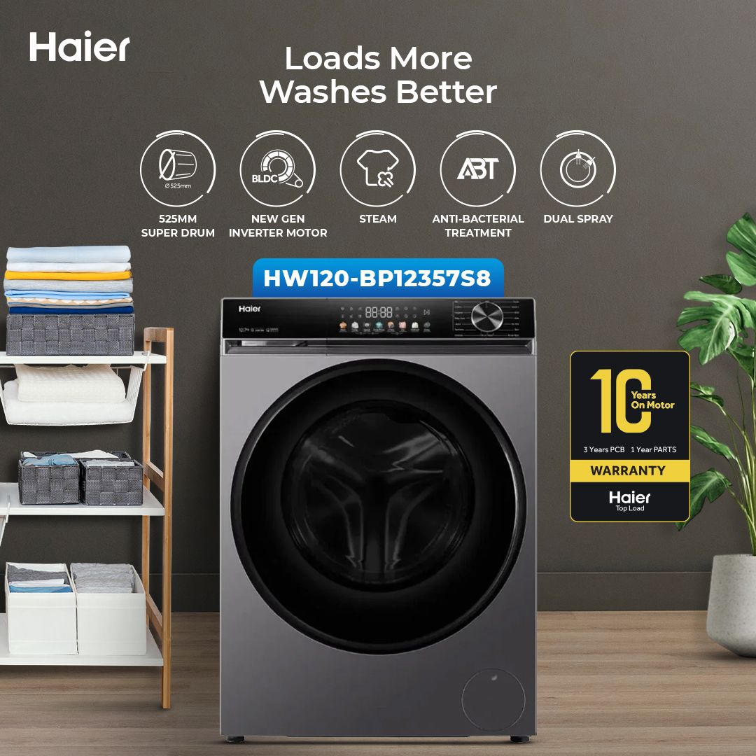 Haier HW120-BP12357S8 Washing Machine