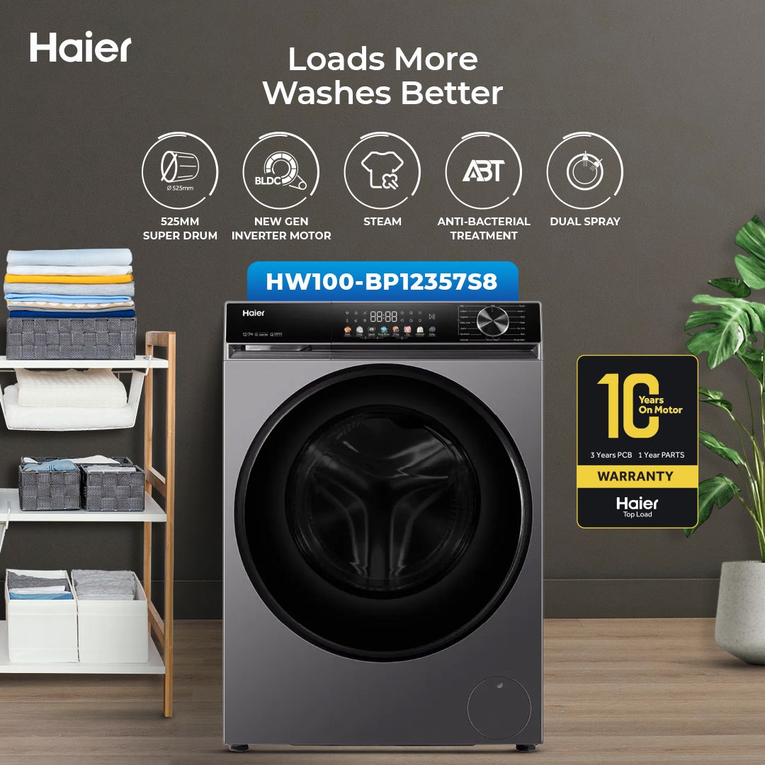 Haier HW100-BP12357S8 Washing Machine