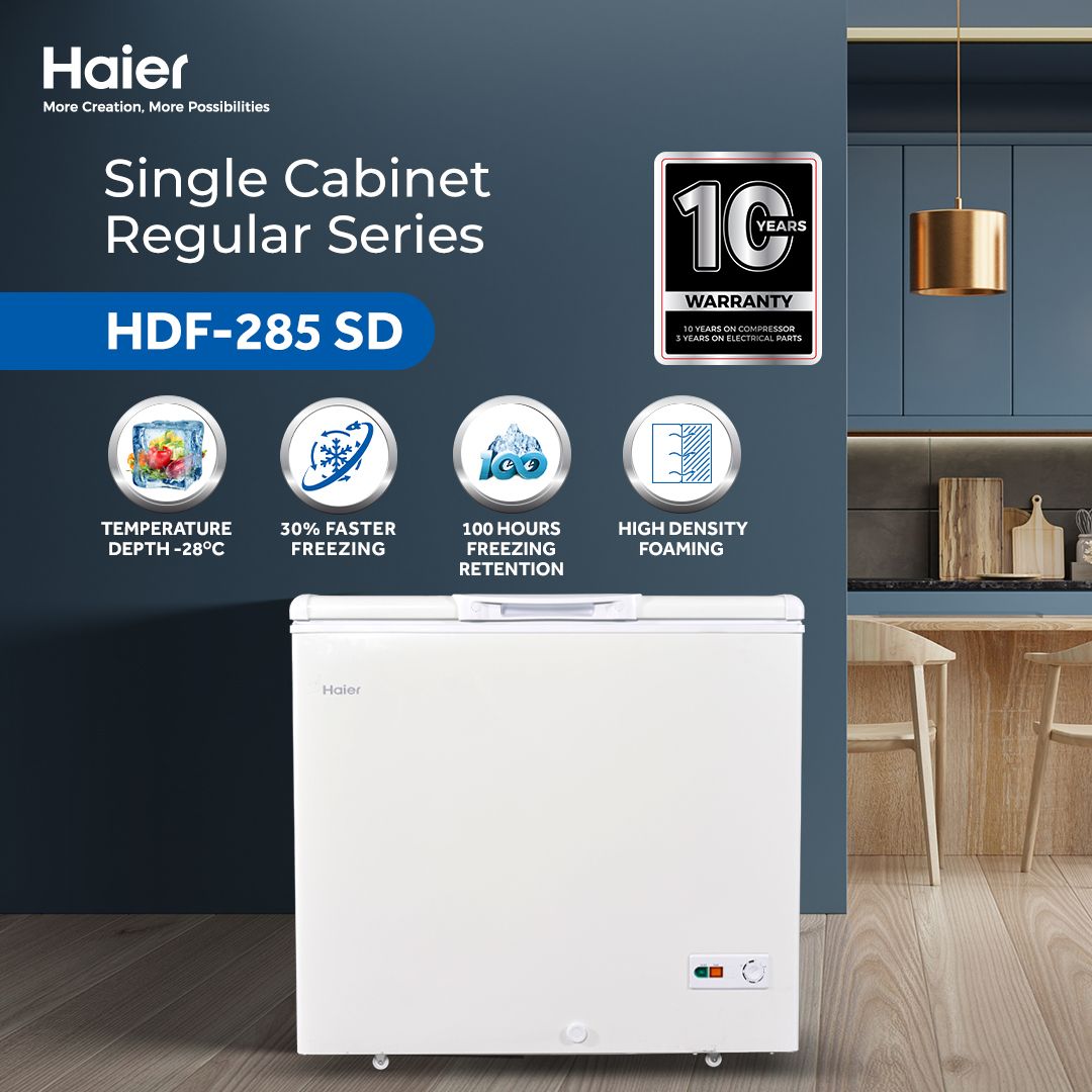 Haier R290 Refrigerant- HDF-285 Deep Freezer